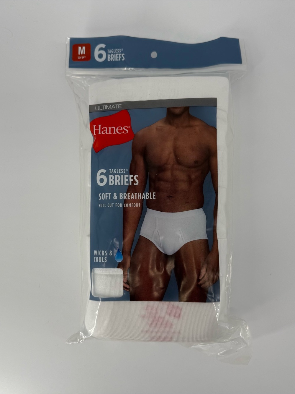 Hanes Men's White 6-Pack Tagless Briefs
